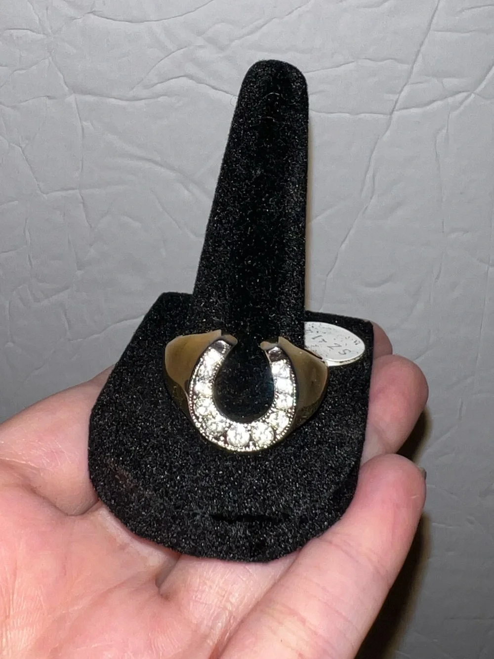 Vintage Lucky Horseshoe Two-Toned Ring